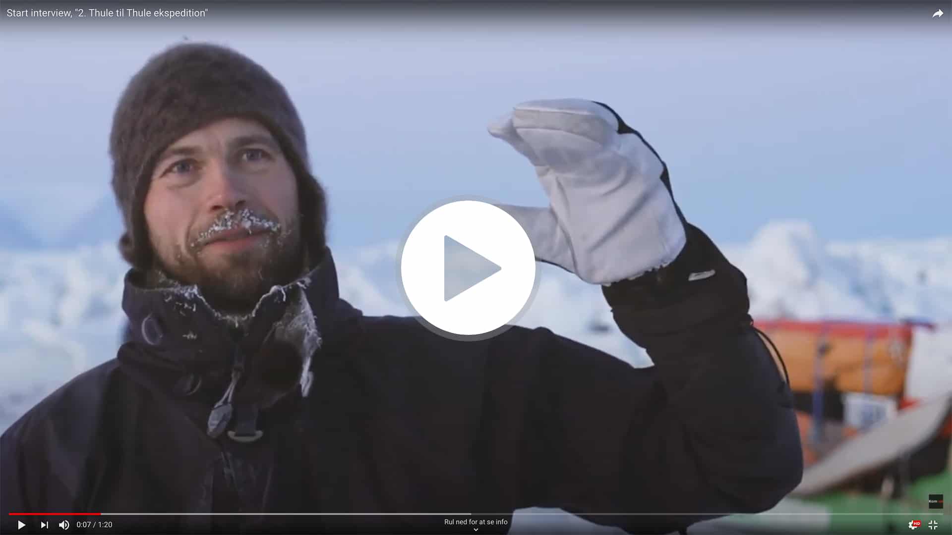 2 Thule til Thule ekspedition foredrag, film start interview med Erik B. Jørgensen, Qaanaaq, Grønland