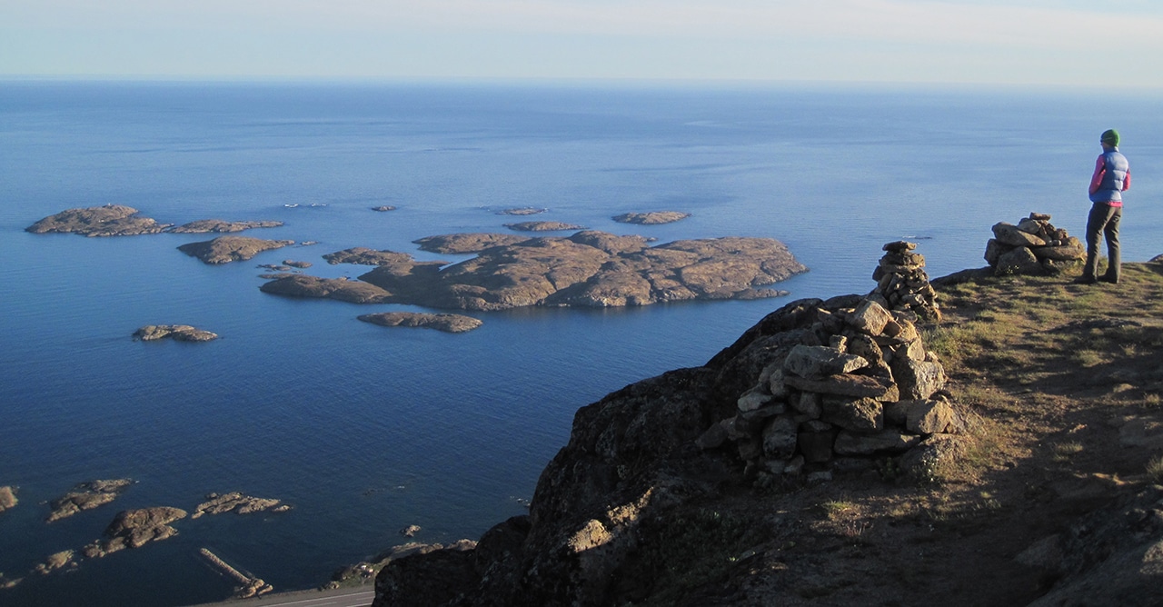 Vandretur på Arctic Circle Trail, Indlandsisen, Kangerlussuaq til Sisimiut, udsigt ved Sisimiut