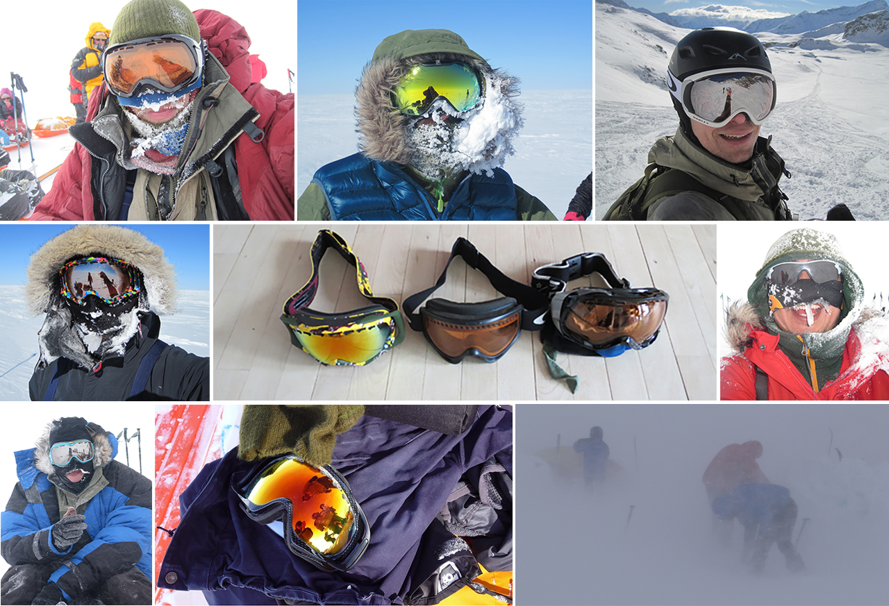 Valg af Skibriller, Ski goggles. Samt fif og tricks til brug. Fra ture af eventyrer og polarfare Erik B. Jørgensen