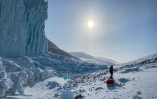 "3. Thule til Thule ekspedition" går forbi den store gletscher