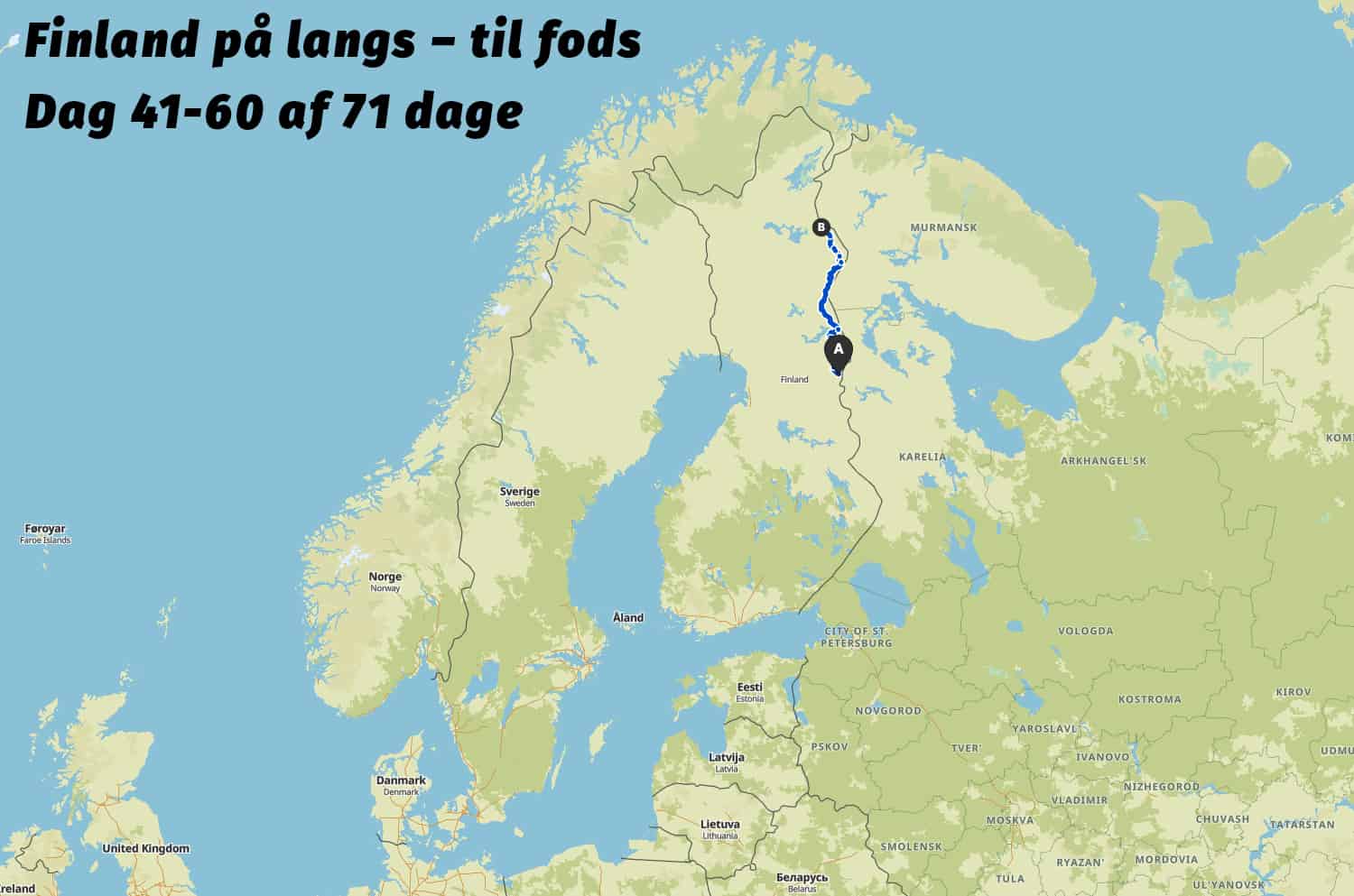 Finland på lang, til fods, endlige dag 41-60 med Erik B. Jørgensen