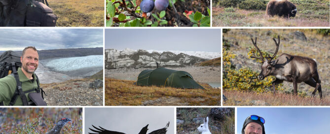 Vandretur omkring Aasivissuit, Kangerlussuaq, Grønland, collage af Erik B. Jørgensen