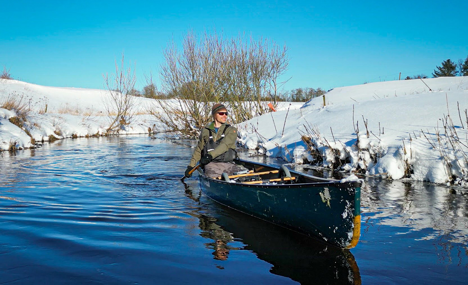 Kanoture i Danmark, Uggerby Å, vinter af Erik B. Jørgensen