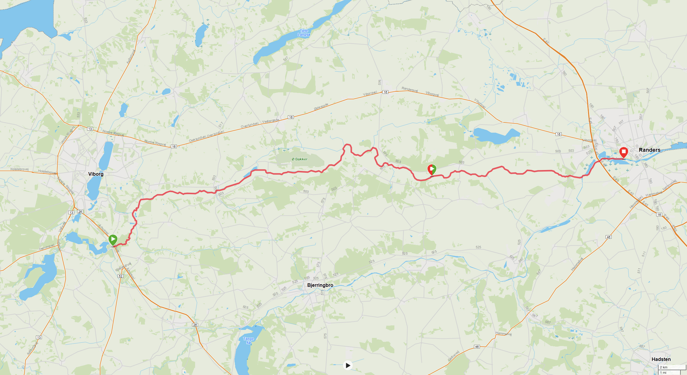 Nørreåen, kanotur [Mikroeventyr] Kort af Erik b. Jørgensen