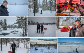 Fulufjället med pulk og ski [Vintertur] Collage af Erik B. Jørgensen