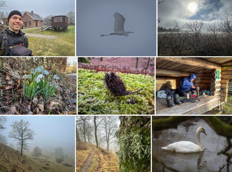 Vandretur ved Bindeballe, Vejle - og Egtved Ådal [Mikroeventyr] Collage af Erik B. Jørgensen