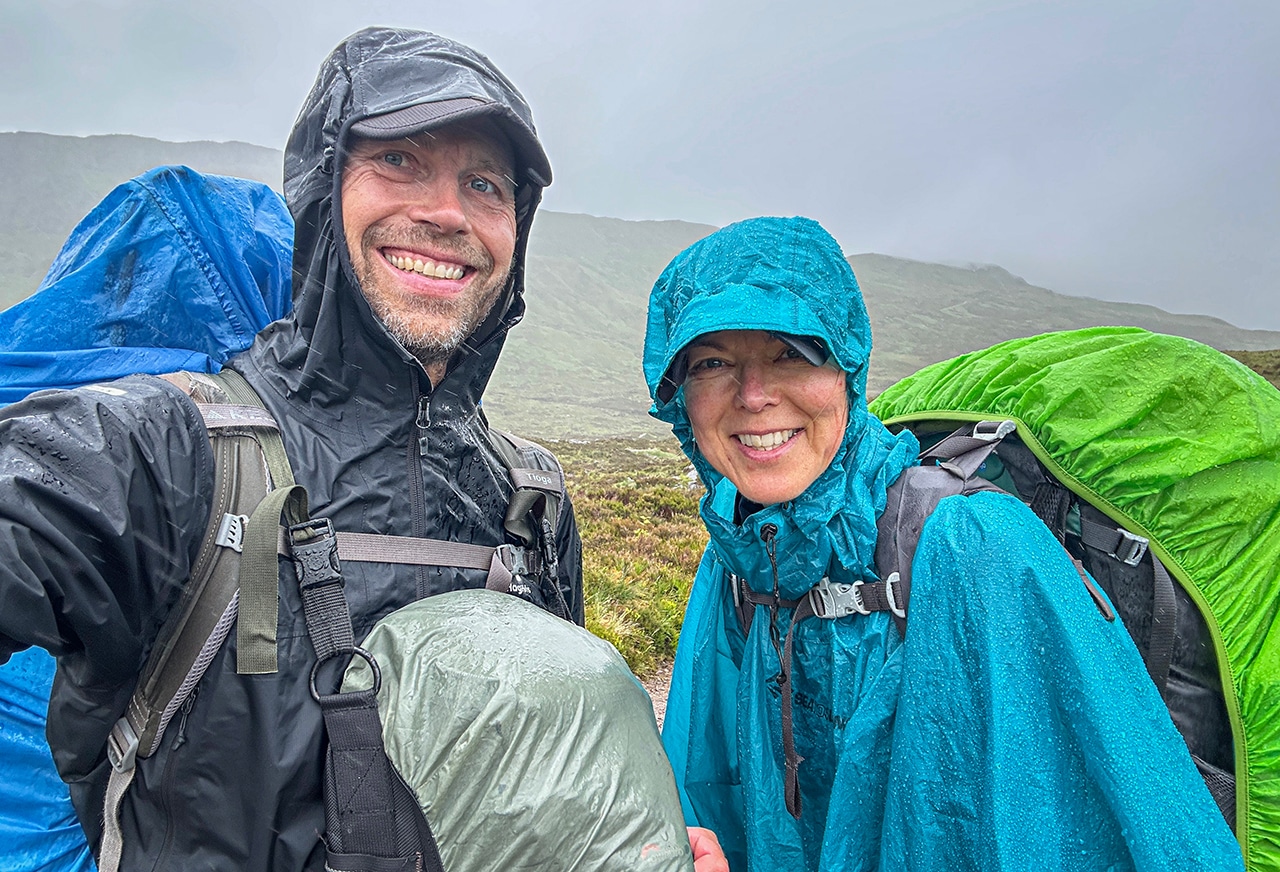 West Highland Way, vandretur i Skotland [Råd & fif] Tine og Erik B. Jørgensen i regnvejr