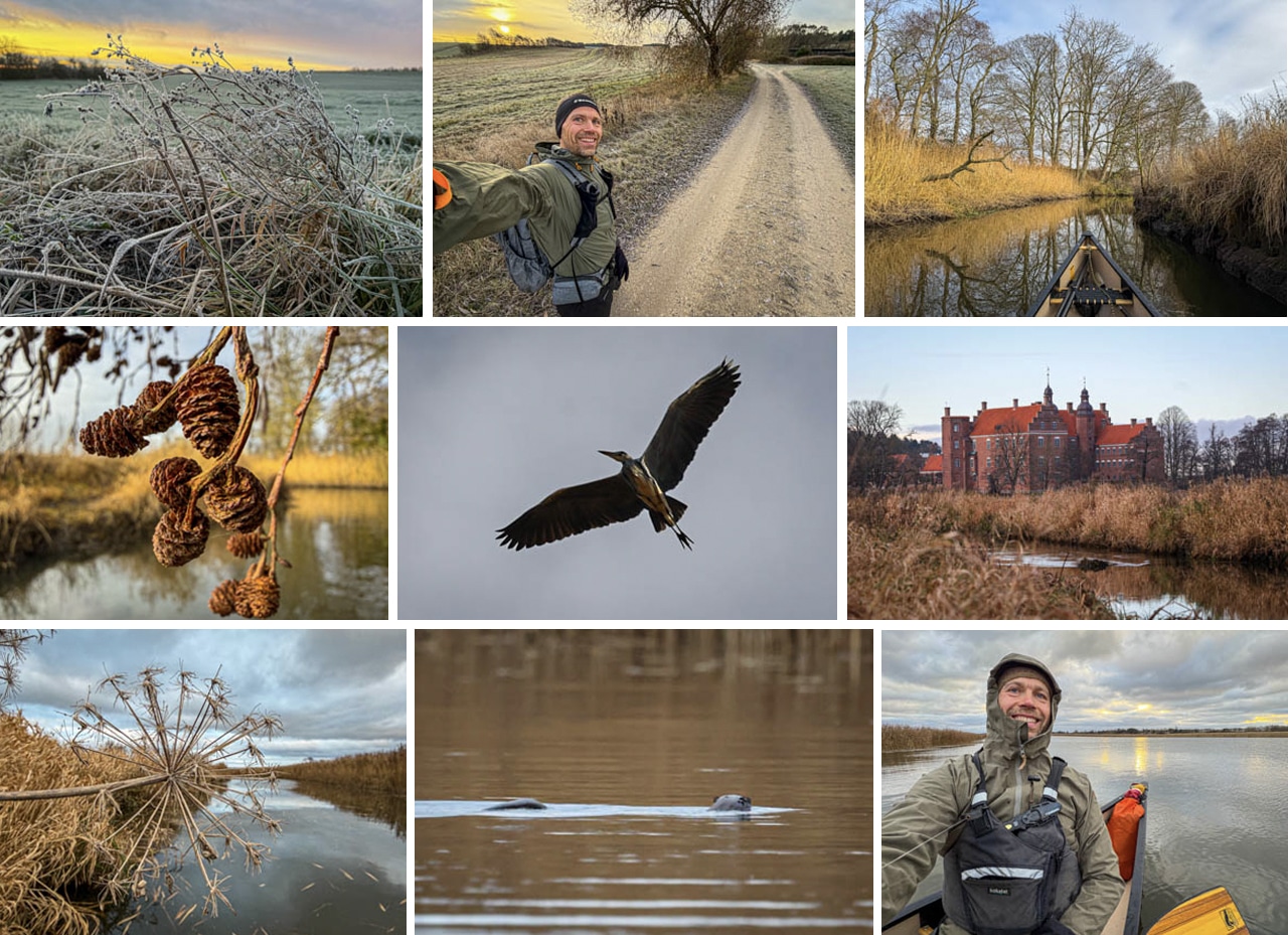 Alling Å - Kanotur i Gudenåsystemet [Mikroeventyr] Collage af Erik B. Jørgensen