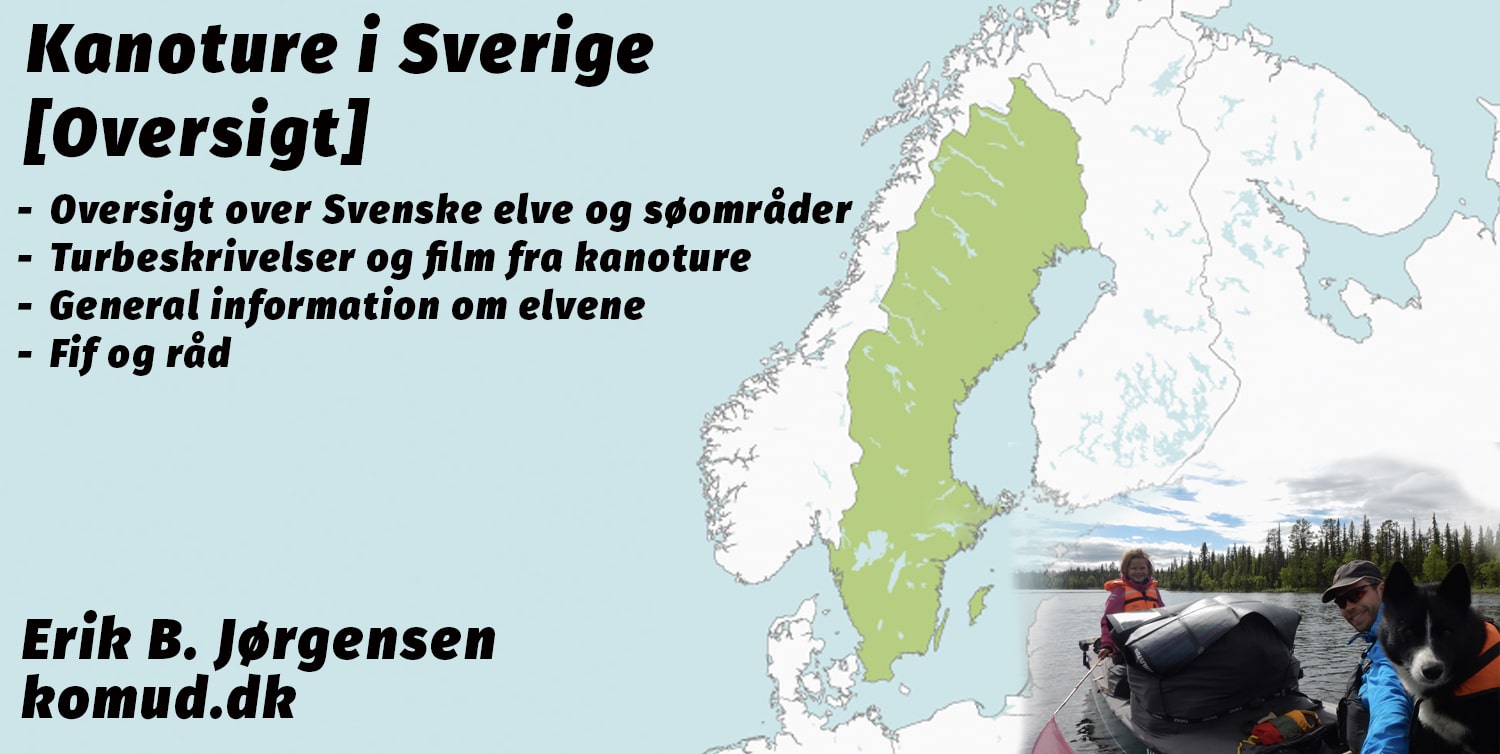 Kanoture i Sverige [Oversigt] kortoversigt af Erik B. Jørgensen