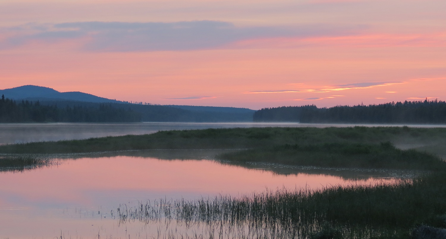Kanoture i Sverige [oversigt] Flotte Nordsverige i solnedgang, Erik B. Jørgensen