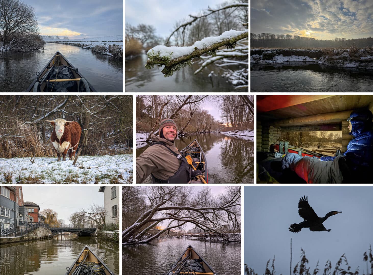 Odense Å kanotur [Mikroeventyr] Collage fra turen med Erik B. Jørgensen