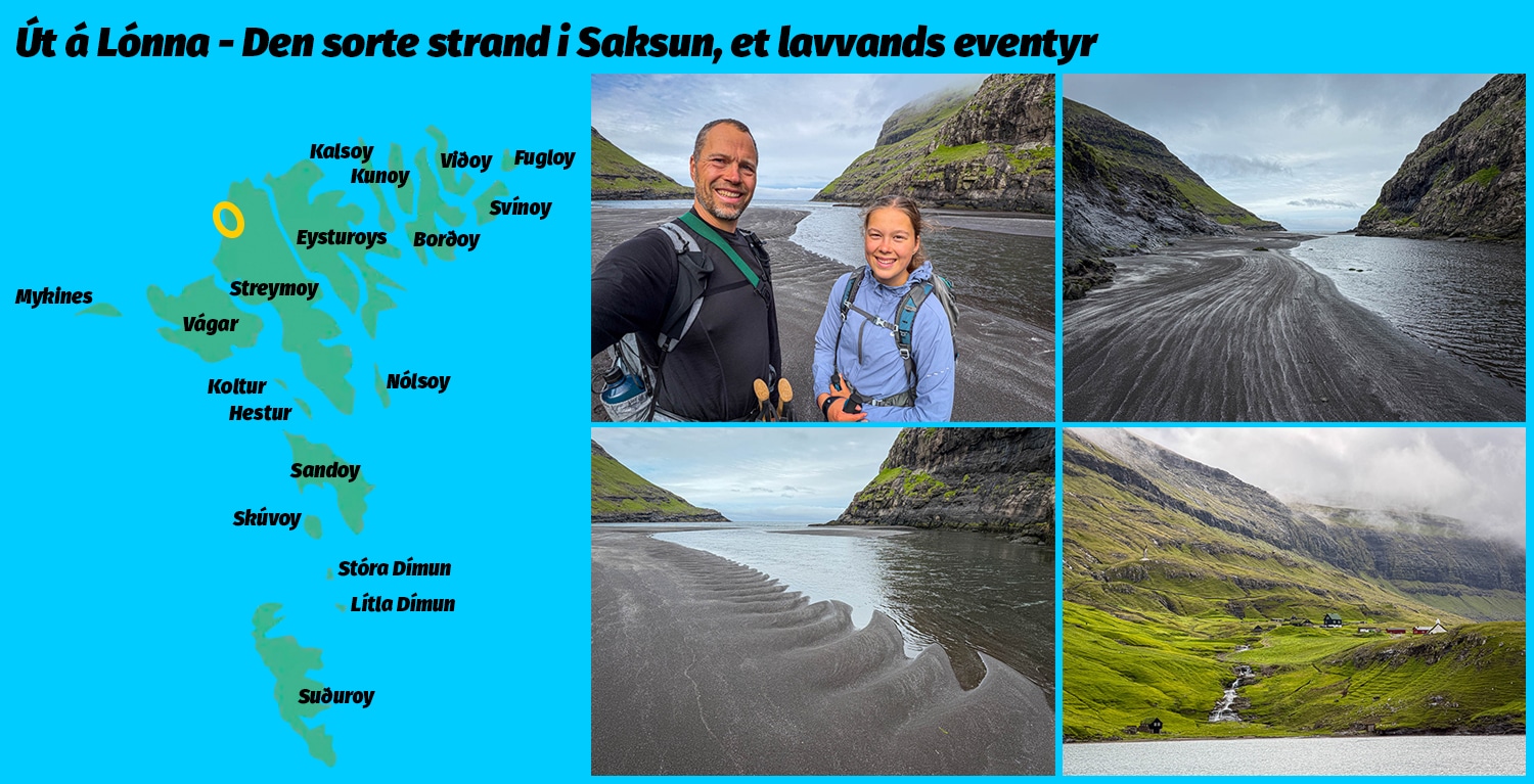 Út á Lónna - Den sorte strand i Saksun, et lavvands eventyr af Erik B. Jørgensen