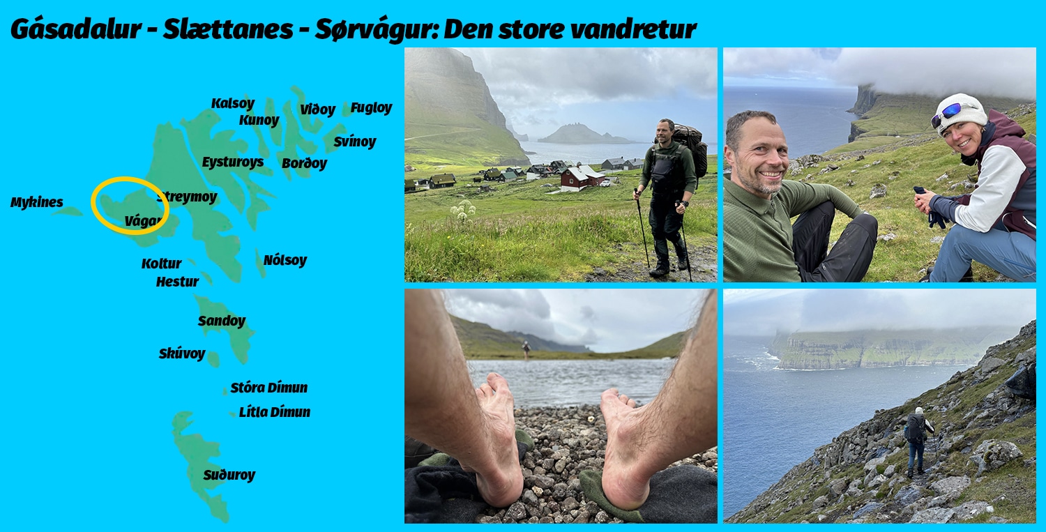 Gásadalur - Slættanes - Sørvágur. Den store vandretur af Erik B. Jørgensen