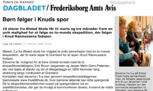 Børn følger i Knuds spor, læs den her Frederiksborg Amts Avis 27. feb. 2009 af David Abildgaard