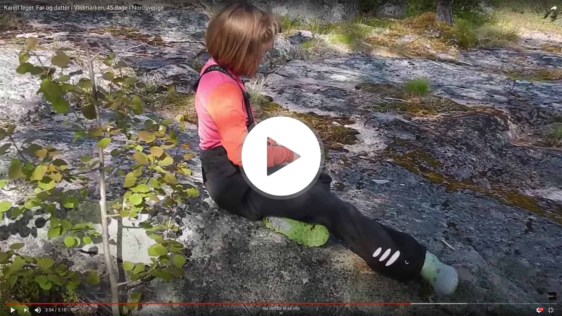 Far og datter i Vildmarken, Nordsverige, foredrag, Erik B. Jørgensen, film Karens lege på tur, YouTube