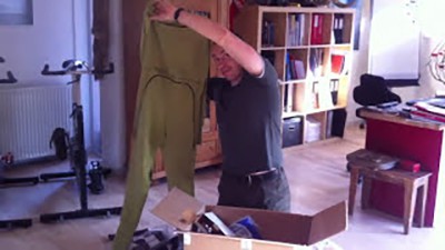 Erik B. Jørgensen viser alt sit nye tøj fra Aclima til "Skandinavien rundt i kajak"