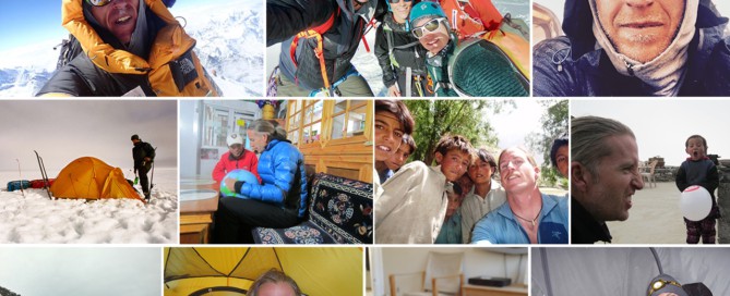 Collage af billede fra Jakob Urth ture og bjergbestigningsekspeditioner til [Podcasts] Mød eventyreren Jakob Urth, vært Erik B. Jørgensen