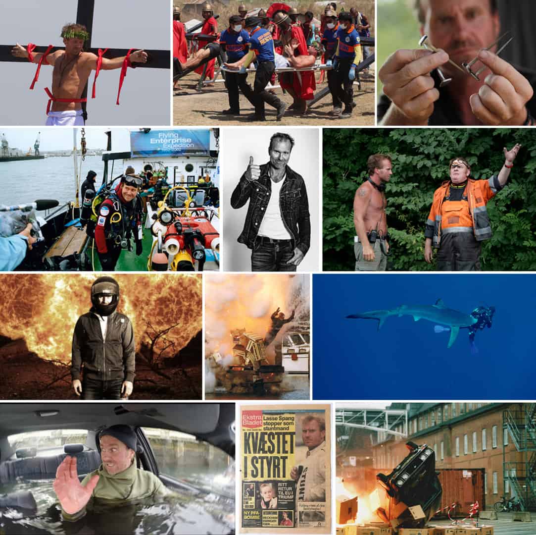 Billedecollage fra Lasse Spang Olsens liv