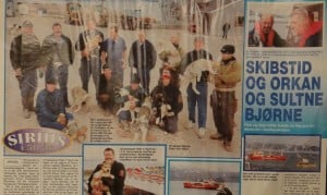 Skibstid og orkan og sultne bjørne, billede, Familie Journalen nr. 41 2000 af Jørgen Bjerre. Om tiden ved Slædepatruljen Sirius