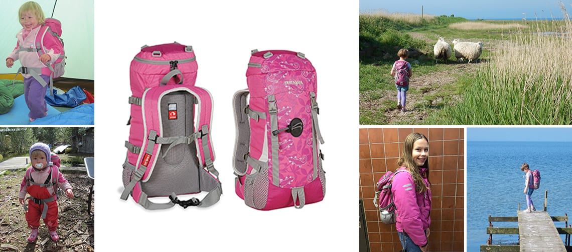 af rygsæk til barn, til vandreture og friluftsliv - B.