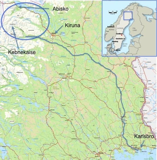 Kort rute Nordsverige