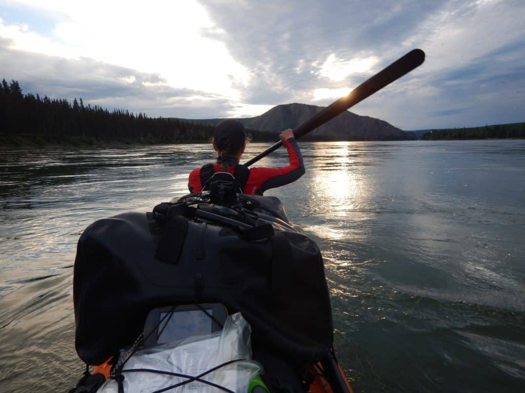 Nat padling på Yukon River