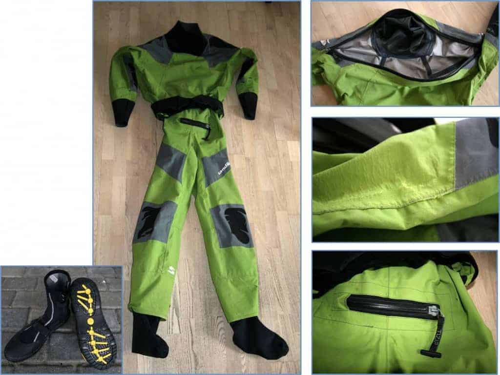 Tørdragt, Sandiline Deluxe Drysuit / Sandiline FreeRide Drysuit, anmeldelse kajaktøj