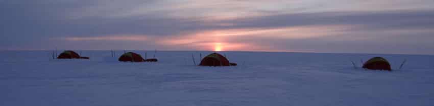 Tørrenet i telt, Grønland Indlandsisen